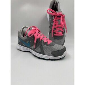 Nike Revolution 2 Womens Size 8 Gray Pink Blue Athletic Running Sneaker Shoes